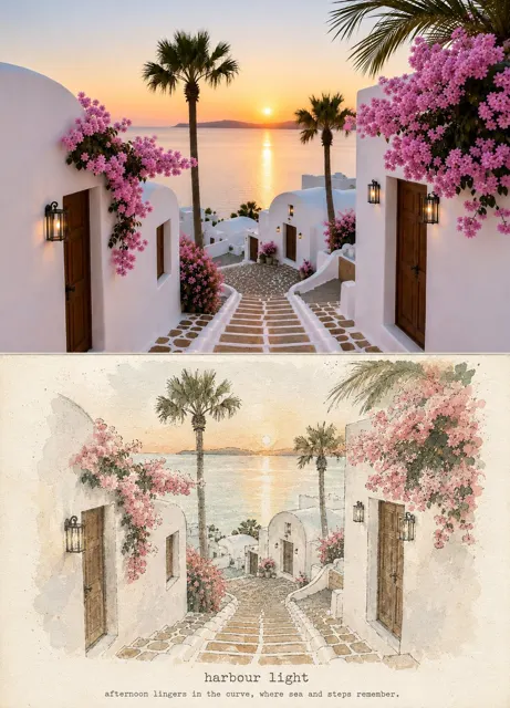 Travel journal artistic reinterpretation prompt