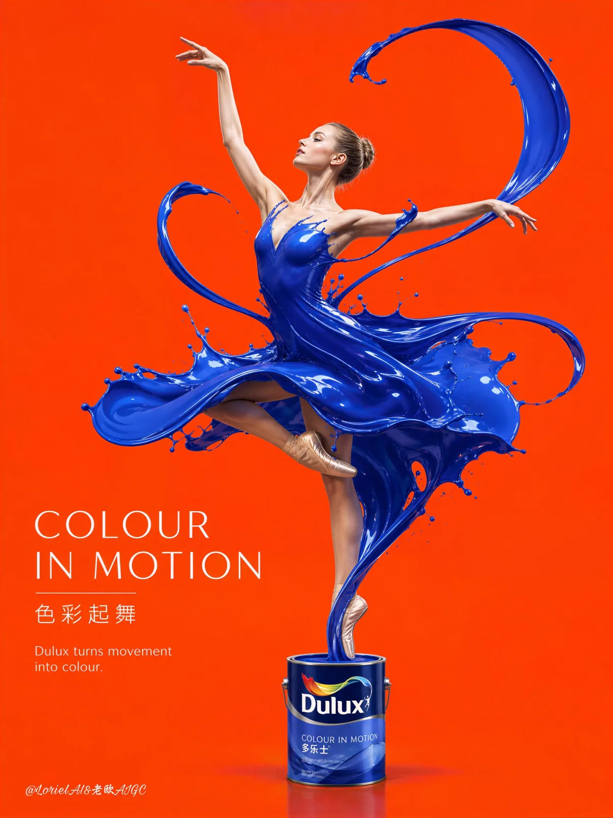 Dulux liquid paint tango dancer poster — After