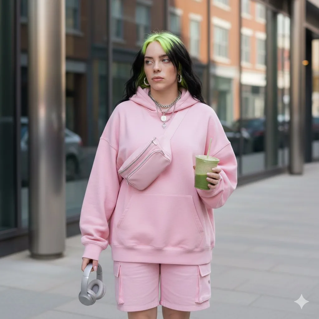 Pink athleisure girl — After