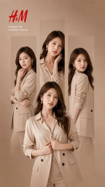 Hm minimalist fashion ad poster
