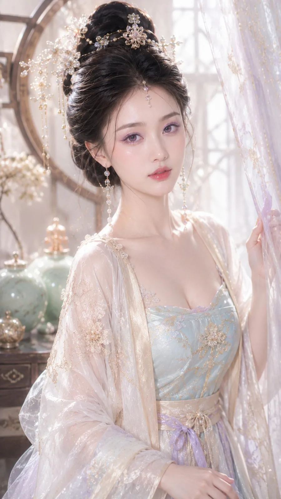 Oriental noble lady dreamy water light makeup ancient style — Sonra