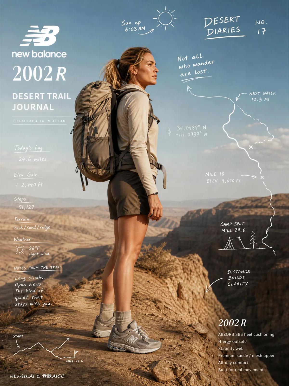 New balance 2002r desert trail journal poster — After
