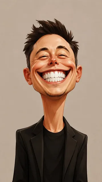 4 panel celebrity caricature portraits collection