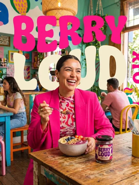 Colorful coffee vibrant food ad