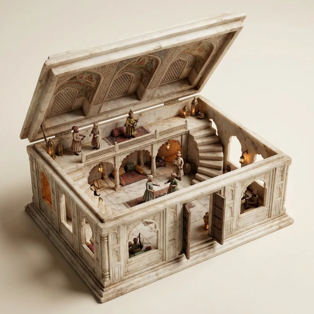 Mughal marble miniature palace — After
