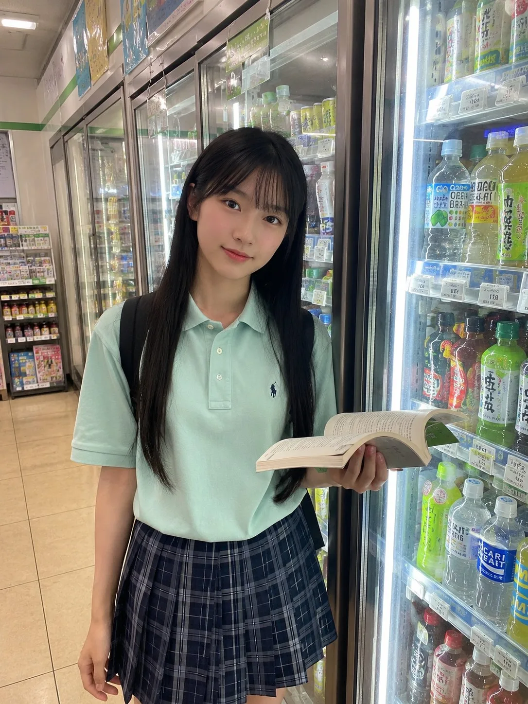 Japanese girl convenience store student lifestyle — After