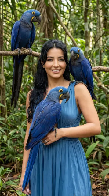 Blue feather tropical fairy
