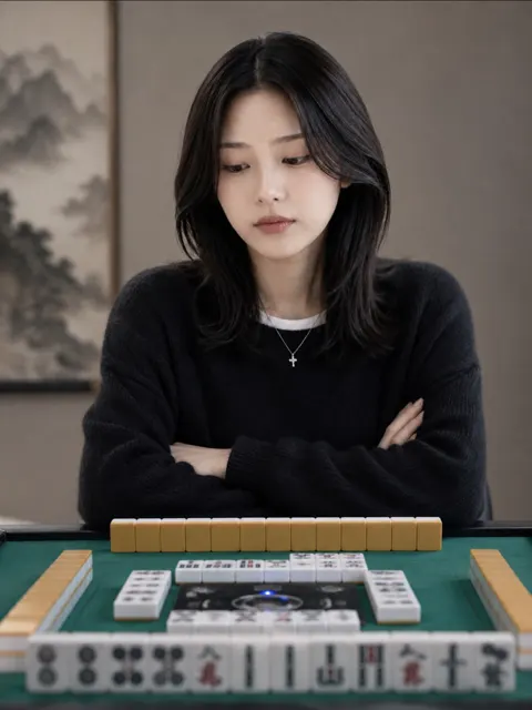 Mahjong master opposite composition crossed arms