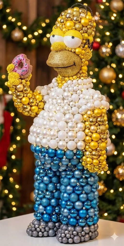 Metallic glitter christmas ball sculpture — Sonra