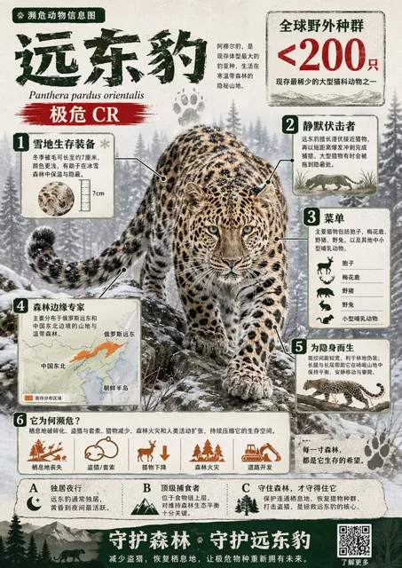Endangered animal infographic