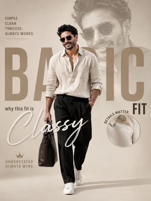 Premium mens fashion editorial poster design