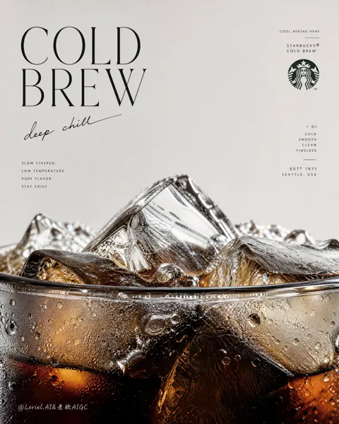 Starbucks cold brew ultra premium editorial poster
