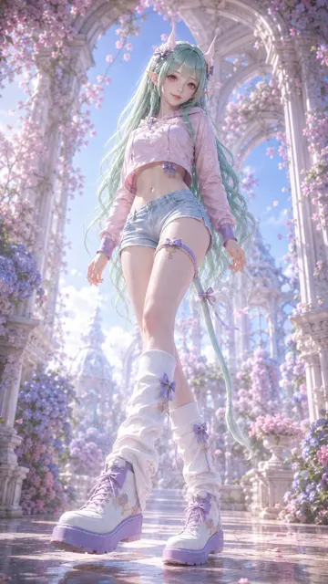 Oriental fantasy sweet cool girl 3d cg poster
