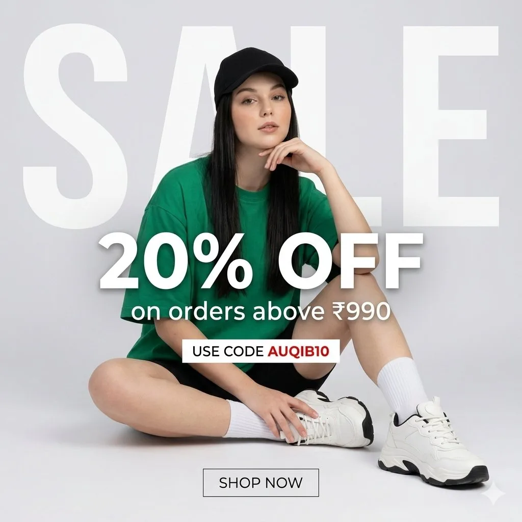 A concise and modern fashion promotional advertisement — Sonra