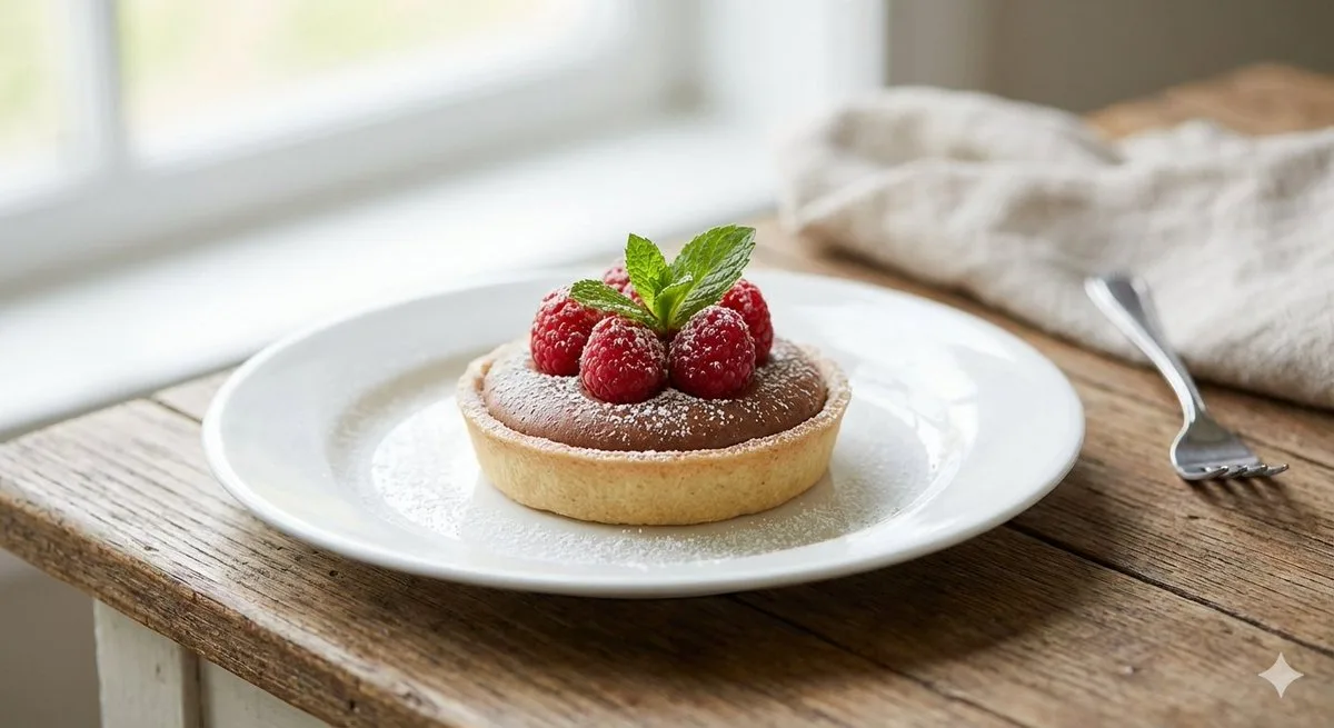 Rich chocolate dessert close up — Sonra