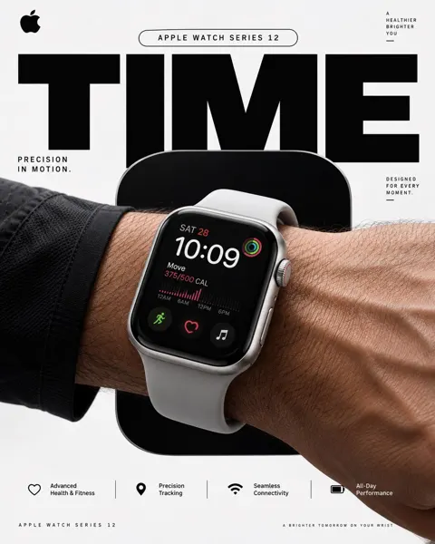 Apple watch series 12 minimalist poster