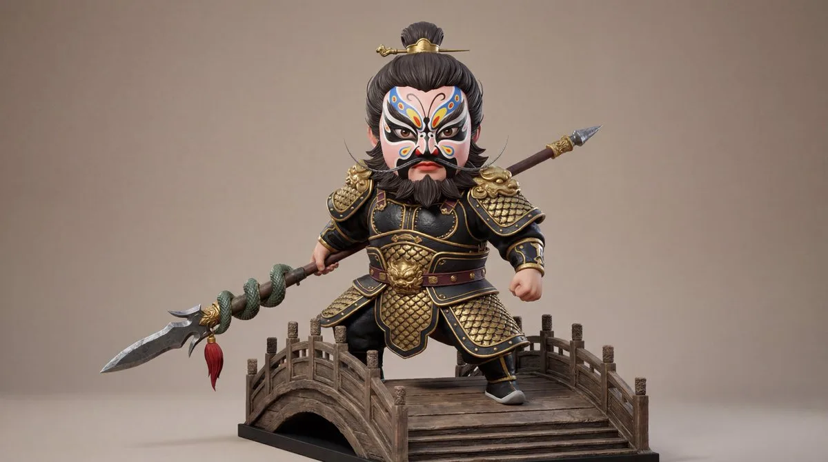Black gold butterfly zhangfei figure — After