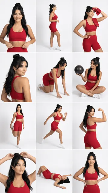 Fiery red fitness grid