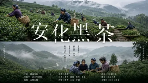 Anhua black tea garden dual narrative photography