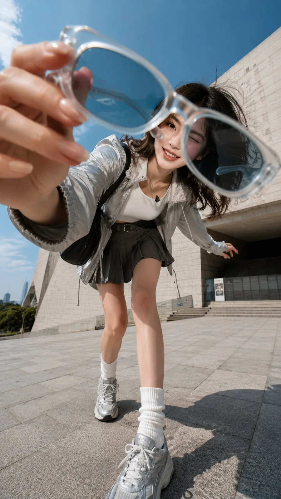 Ultra wide angle fashion portrait smartphone style — After