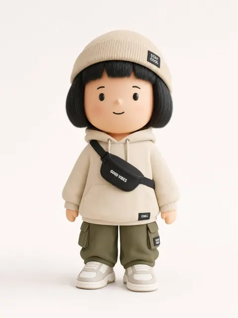 Designer art toy streetwear ootd figurine