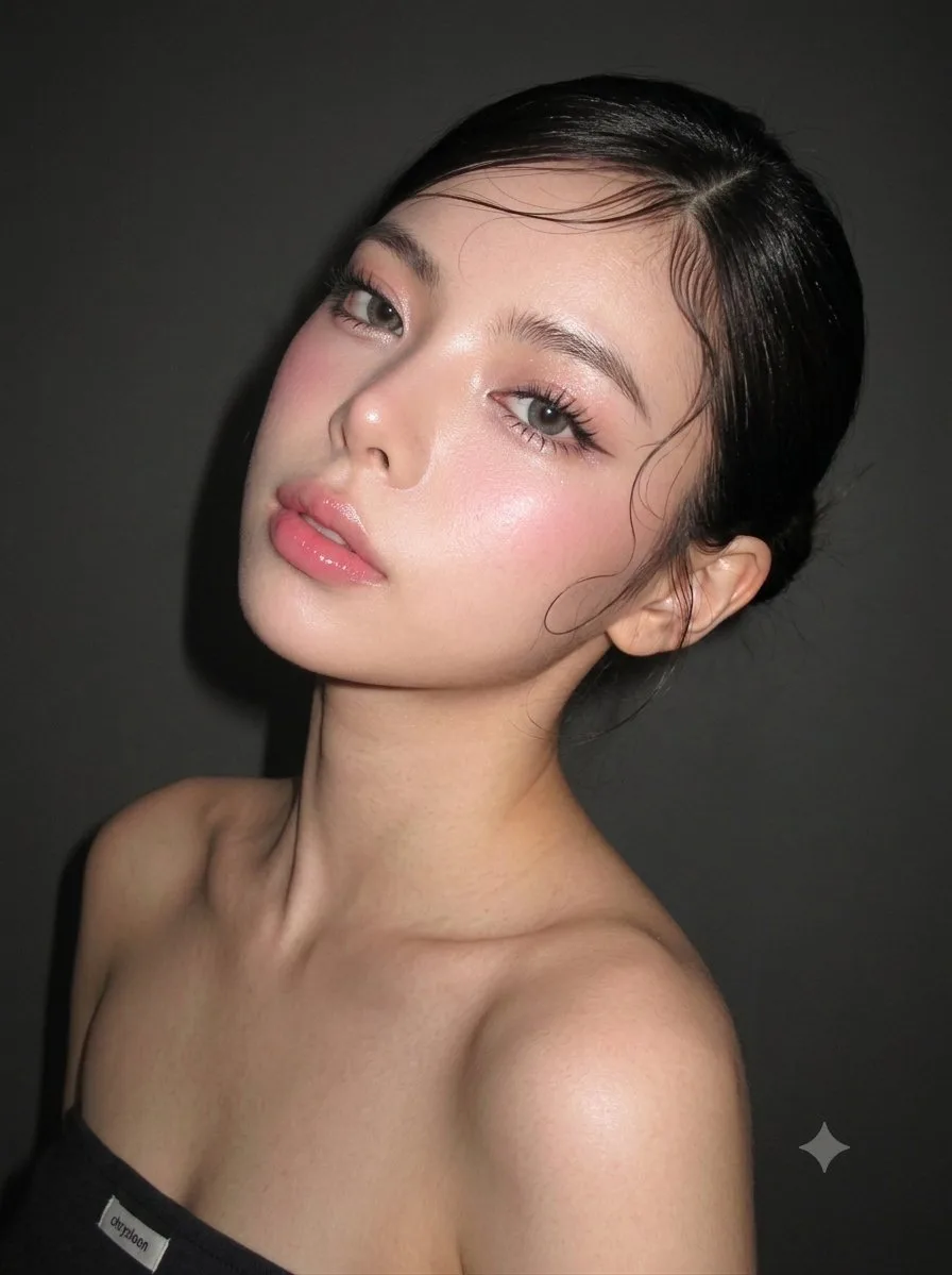 Hyper photorealistic ccd digicam douyin glass skin portrait — Sonra