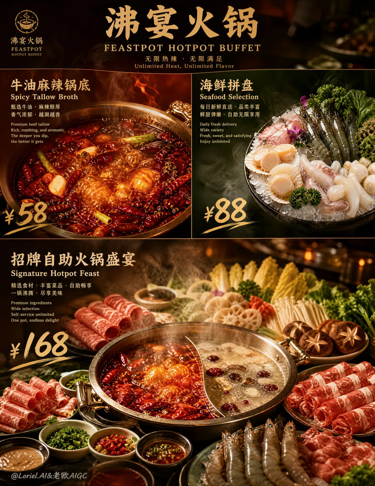 Feastpot hotpot buffet premium poster — Sonra