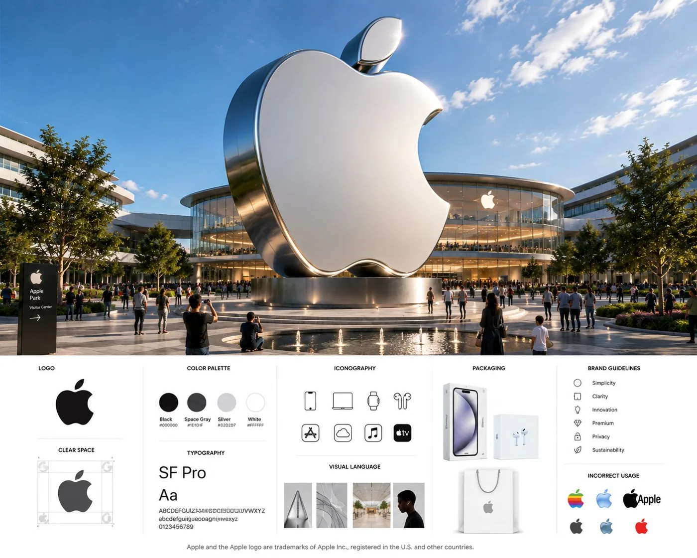 Hyper realistic 4d brand logo monument — After