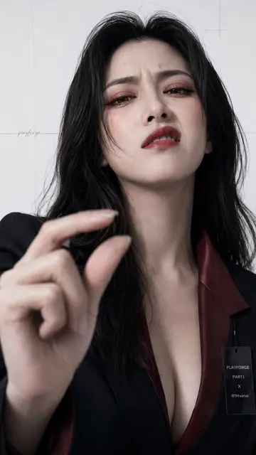 Close up portrait young woman disdainful tsk expression