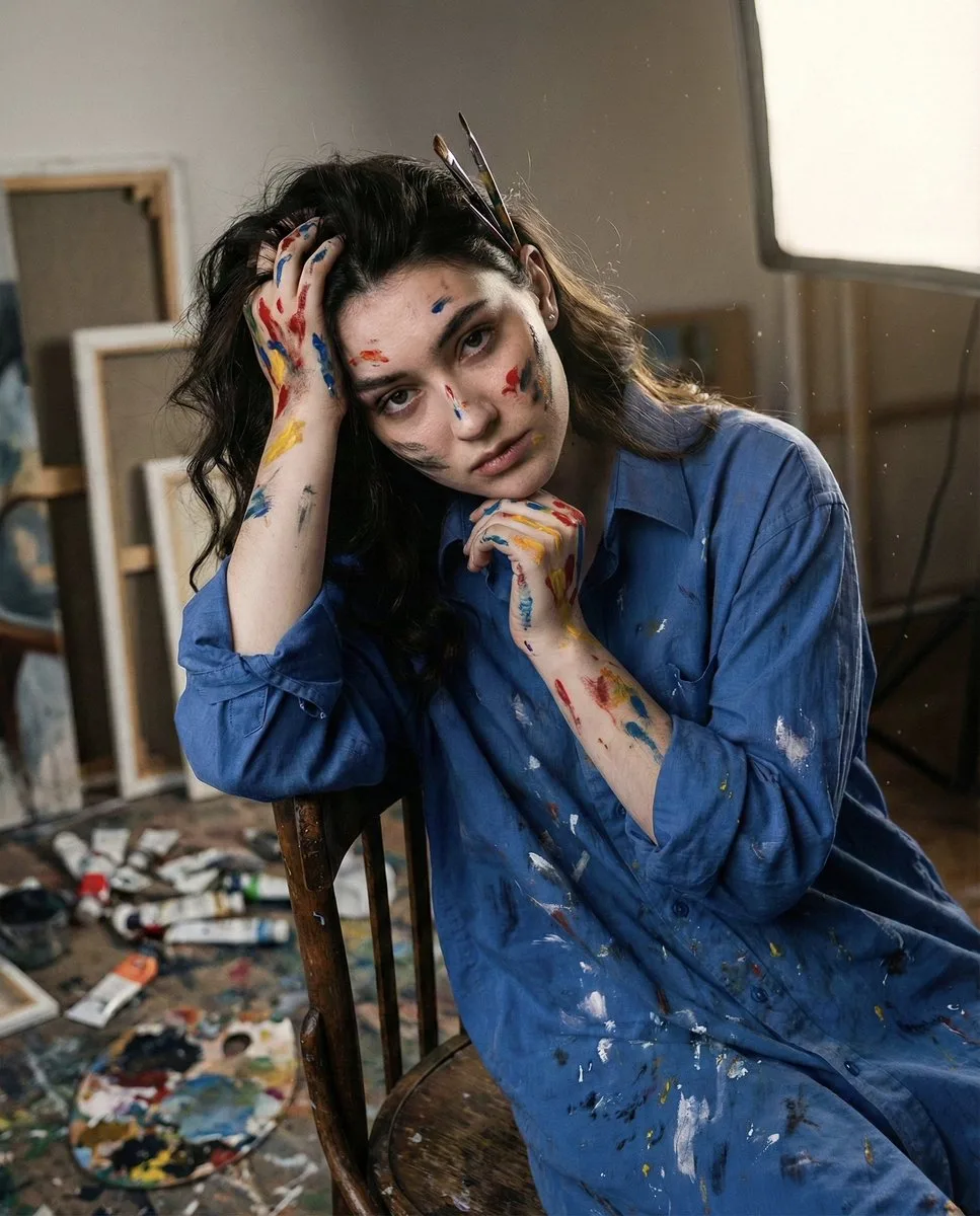 Exhausted artist portrait — Sonra