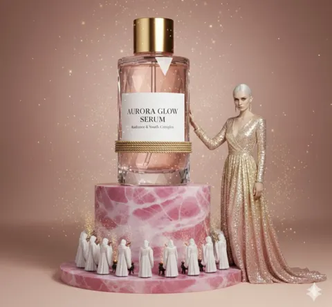 Surreal luxury skincare dream