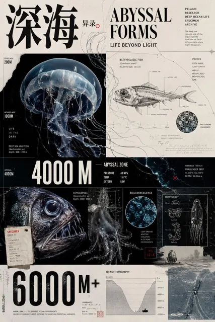 Natural science editorial poster design