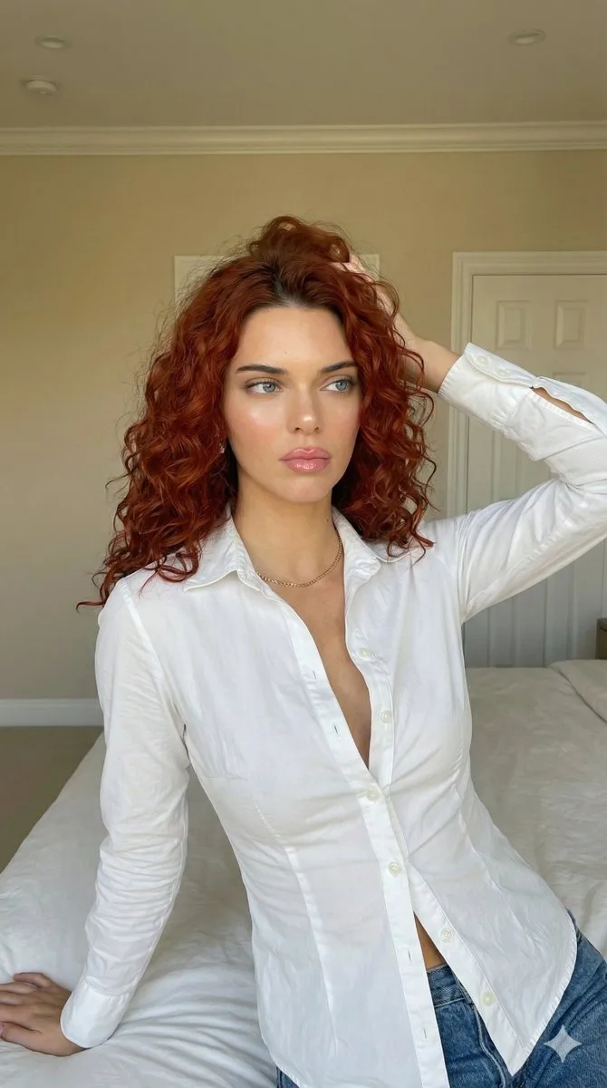 Influencer redhead selfie — After