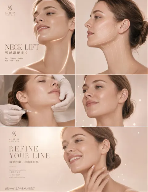 Ultra premium aesthetic medicine campaign poster prompt