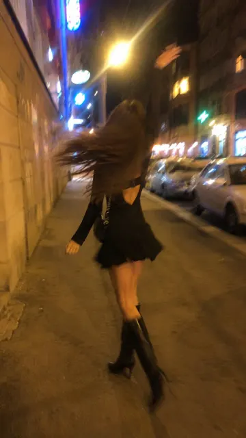 Urban night motion blur smartphone photo