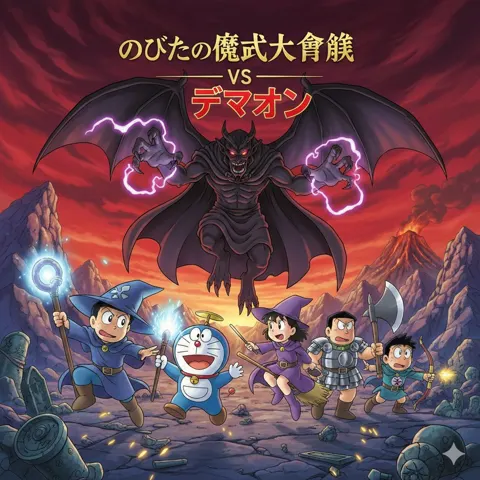 Nobita underworld demon battle