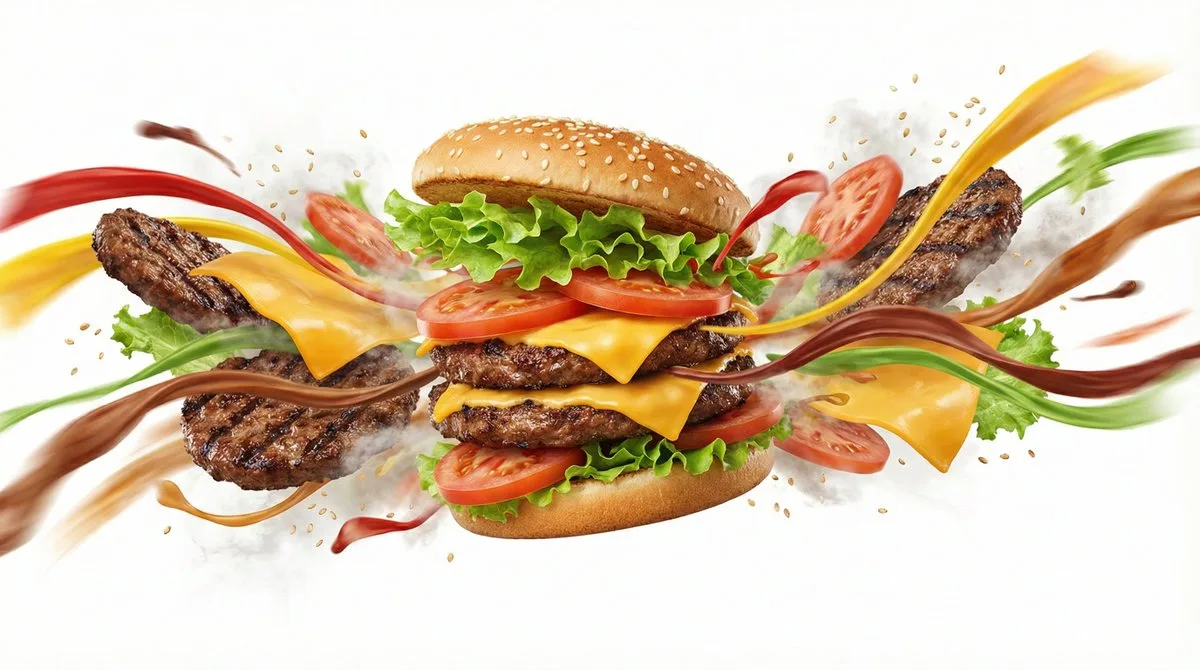 Colorful food flavor explosion — After