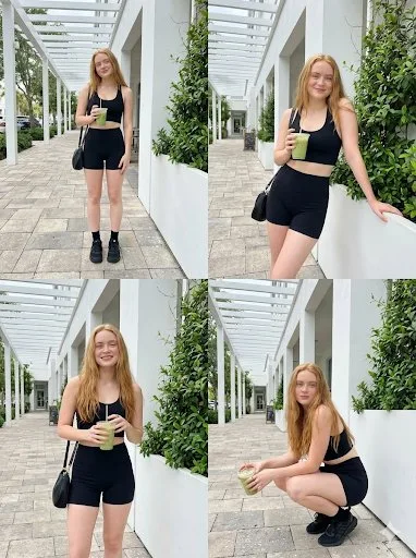 Summer cafe black sporty fashion — Sonra