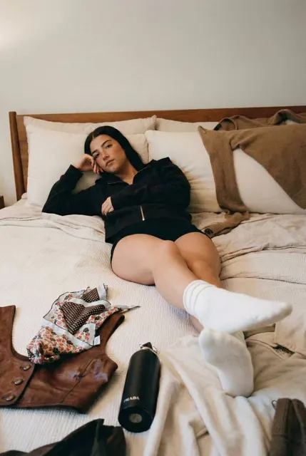 Lazy afternoon vintage bedroom girl