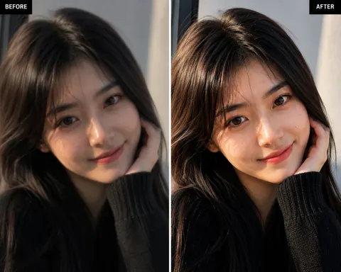 Blurry portrait enhancement ultra realistic 8k
