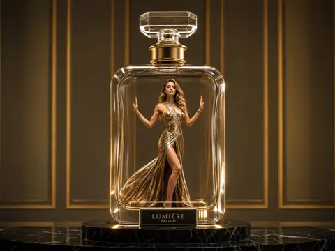 European model luxury perfume bottle fashion