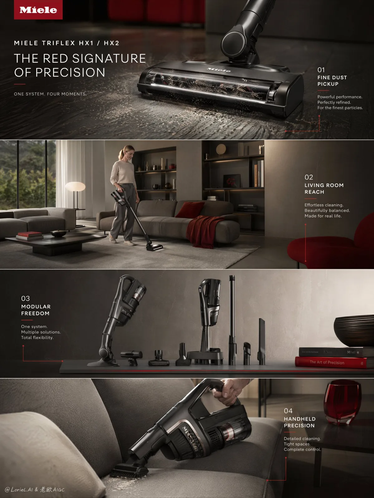 Miele triflex hx1 hx2 premium campaign board red signature — Sonra