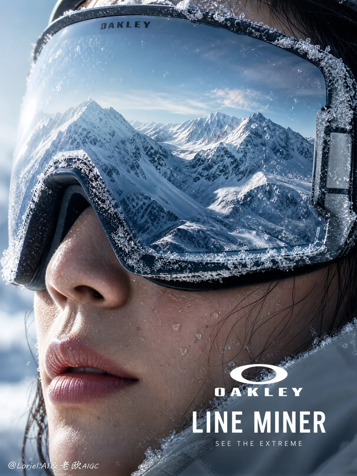 Oakley line miner ski goggles cinematic poster — Sonra