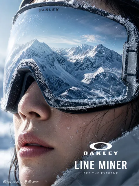 Oakley line miner ski goggles cinematic poster