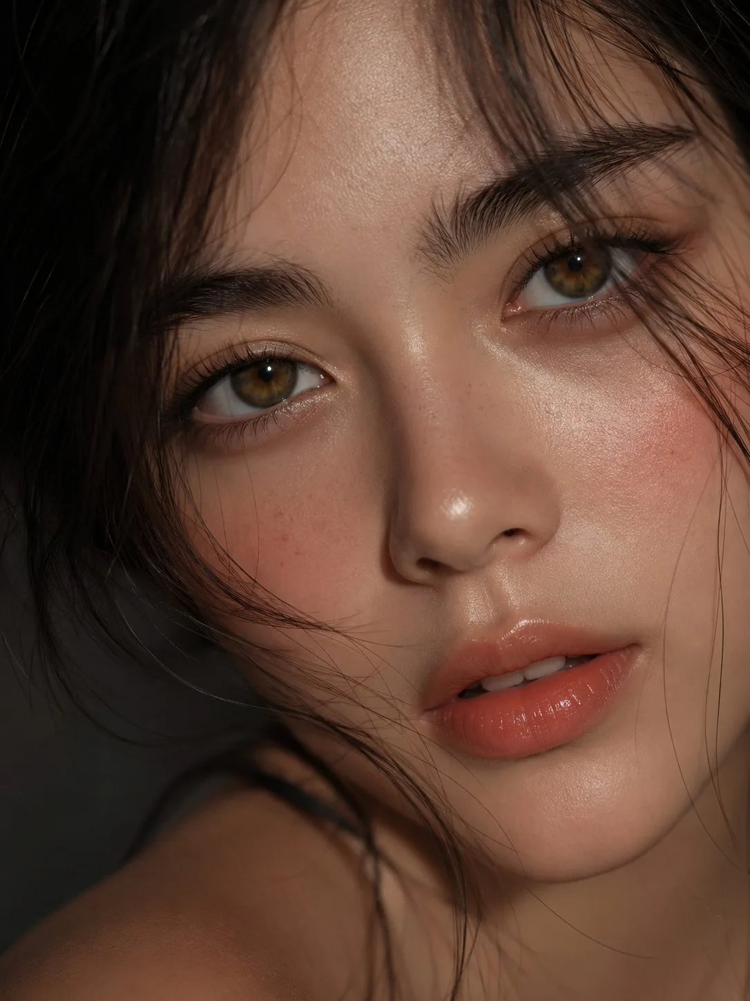 Extreme close up portrait beauty photography woman — After