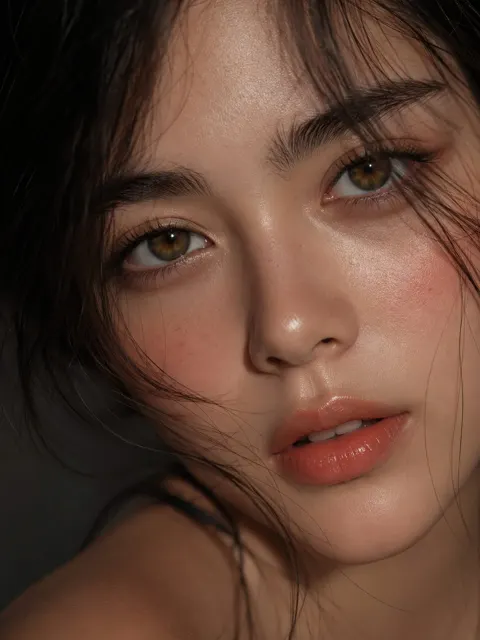 Extreme close up portrait beauty photography woman