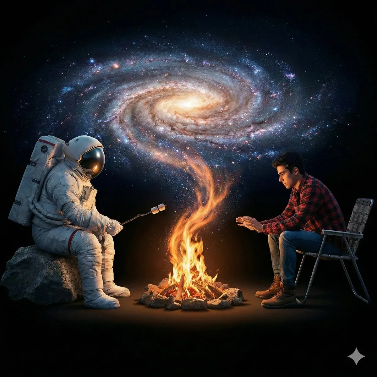 Campfire galaxy astronaut — Sonra