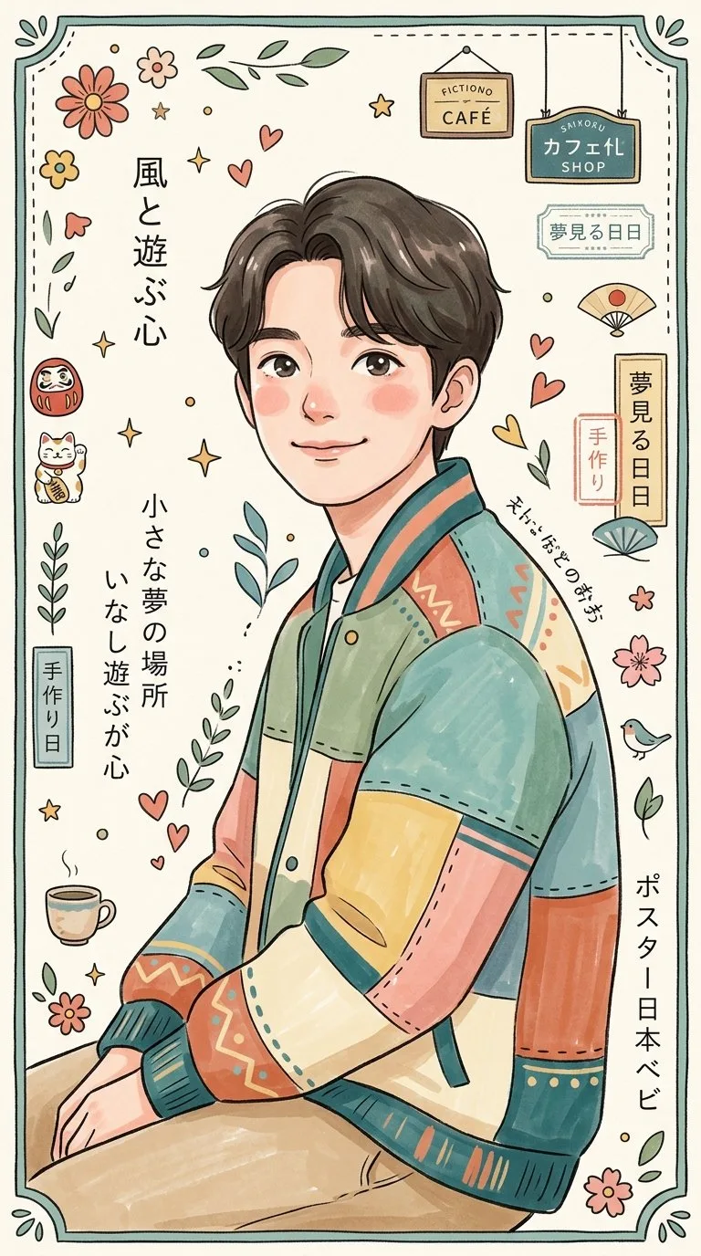 Japanese whimsical folk art illustration prompt — Sonra