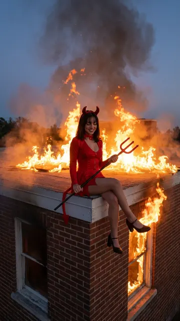 Burning edge serene devil girl