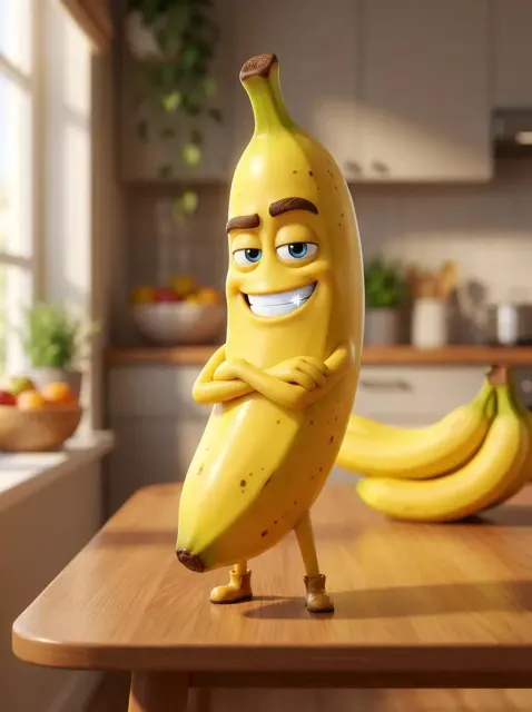 Pixar handsome banana hero